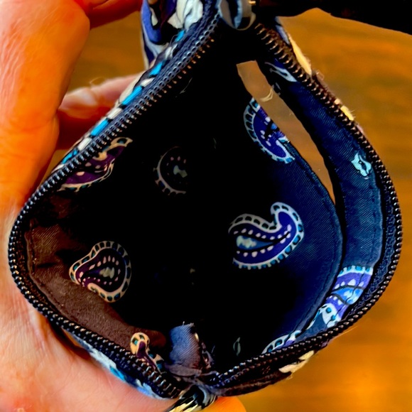 Vera Bradley ID holder/keychain/zipper change purse. Paisley design. - Picture 3 of 5